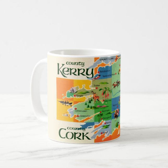 Irlands Kerry & Cork-Tasse Kaffeetasse (Vorderseite Links)