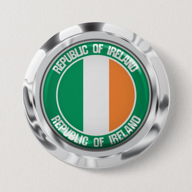 Irlands RundEmblem Button (Vorderseite)