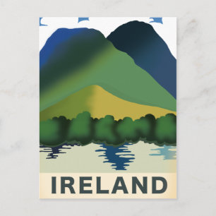 Irlands Vintage Reiseplakat Postkarte