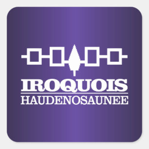Irokese (Haudenosaunee) Quadratischer Aufkleber