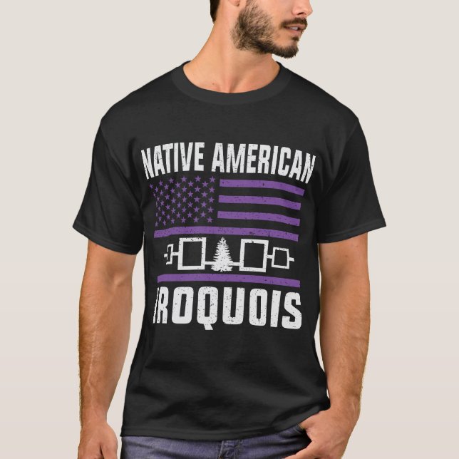 Irokesen-Stamm - Mohawk-Stamm-Symbole T-Shirt (Vorderseite)