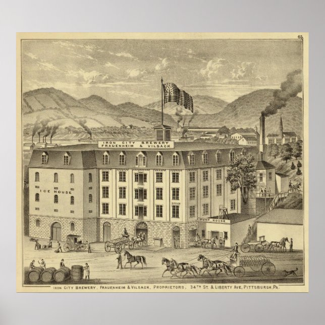 Iron City Brewery, Frauenheim und Vilsack Poster (Vorne)
