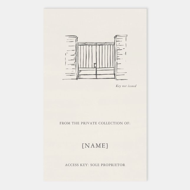 Iron Gate Ex Libris Bookplate -Library Label  Rechteckiger Aufkleber (Von Creator hochgeladen)