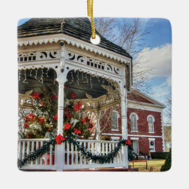 Iron Landkreis Courthouse und Gazebo Keramikornament (Vorderseite)