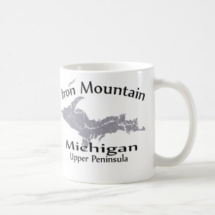Iron Mountain - Michigan Karte Design Tasse