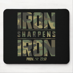 Iron Sharpens Iron Christlich Men Camouflage Scrip Mousepad
