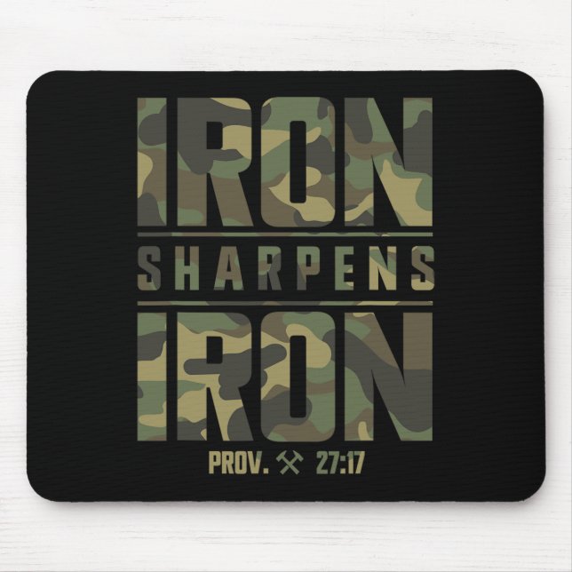 Iron Sharpens Iron Christlich Men Camouflage Scrip Mousepad (Vorne)