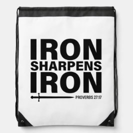 Iron Sharpens Iron Drawstring Backpack Sportbeutel