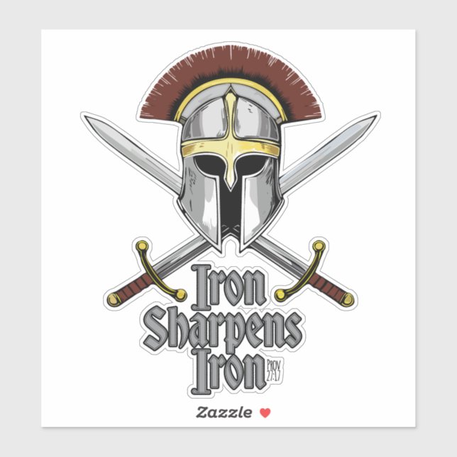 Iron Sharpens Iron Essential Christlich Inspiratio Aufkleber (Blatt)