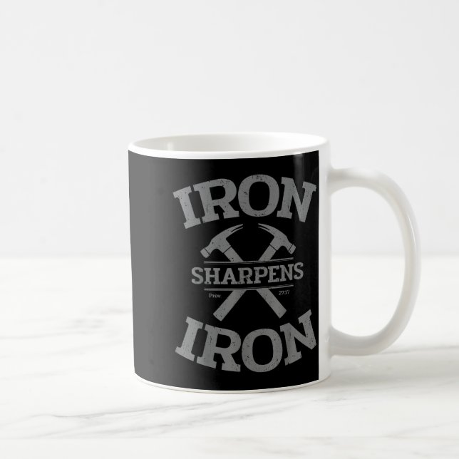 Iron Sharpens Iron Proverbs 27_17 Gym Workout Men  Kaffeetasse (Rechts)