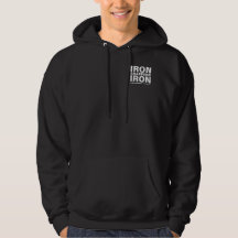 "Iron Sharpens Iron" Schwarzes Hooded Sweatshirt