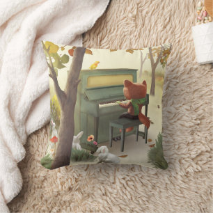 Iron T. Fox: Solo-Klaviermusik im Woodland-Stil Kissen