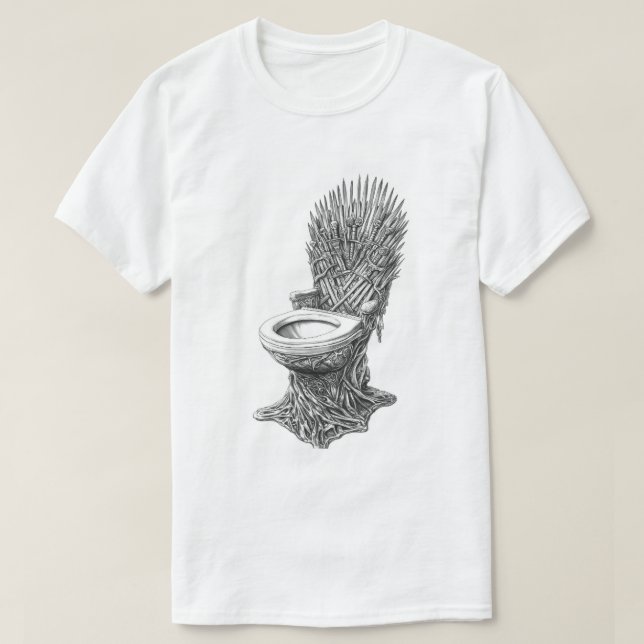 Iron Throne Toilet – Funny Game of Thrones T-Shirt (Design vorne)