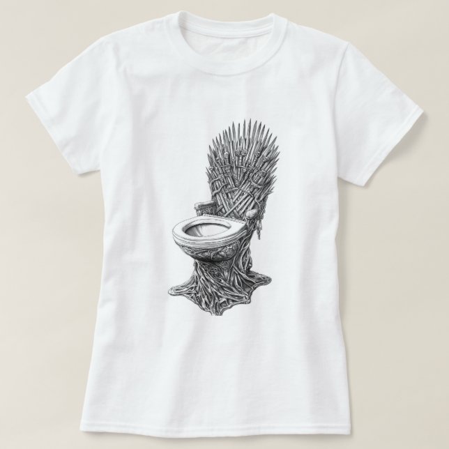 Iron Throne Toilet – Funny Game of Thrones T-Shirt (Design vorne)
