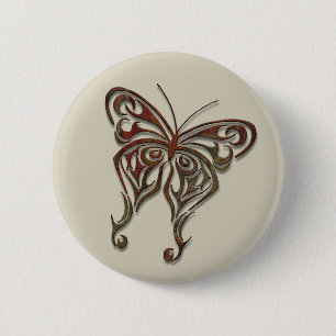 Iron Tribal Butterfly Button