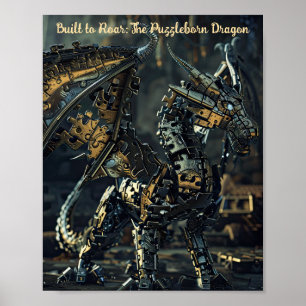 Ironclad Dragon Puzzle Poster