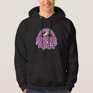 Ironic Alpha Male Sarcastic Weiß Rainbow Unicorn Hoodie
