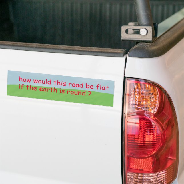 ironic flat earth bumper sticker autoaufkleber (Auf Lkw)