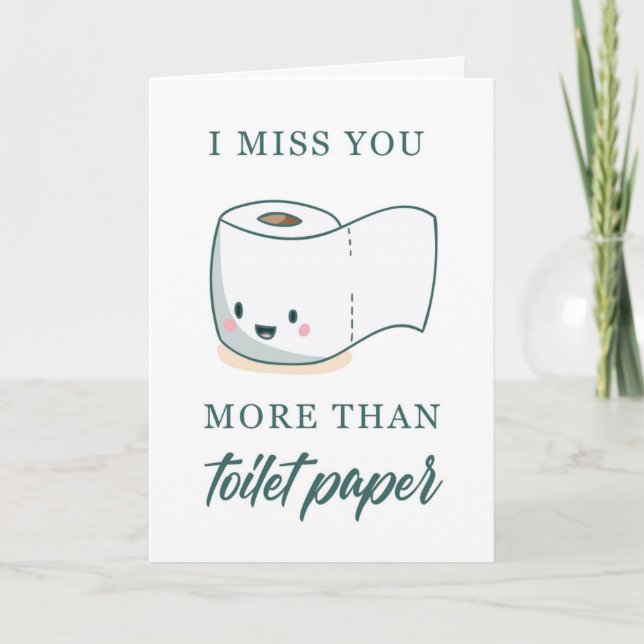 Ironic Miss you Carte pour amis (Devant)