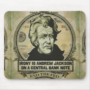 Ironie auf einer zentralen Banknote Mousepad