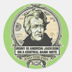 Ironie ist Jackson auf eine Runder Aufkleber