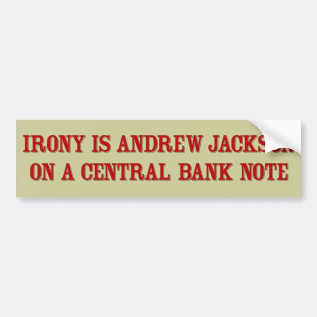 Ironie-Jackson-Autoaufkleber Autoaufkleber (Vorne)