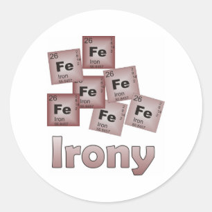 Ironie Runder Aufkleber