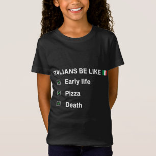 Ironisch typisch italienisch essen Pizza Stereotyp T-Shirt