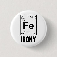 Ironische chemisches Element F.E.-Ironie