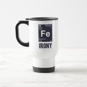 Ironische chemisches Element F.E.-Ironie Reisebecher