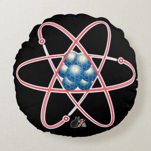 Ironisches Atomrundkissen Rundes Kissen