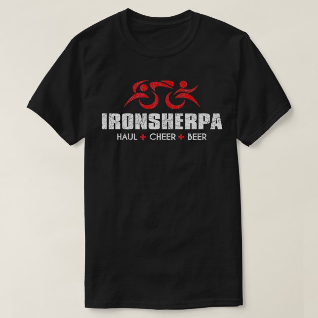 IRONSHERPA Tri Sherpa Triathlon Inspiriert Haul Ch T-Shirt (Design vorne)