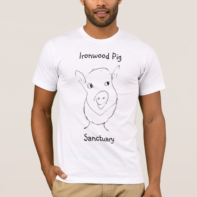 Ironwood Pig Sanctuary Logo T - Shirt (Vorderseite)