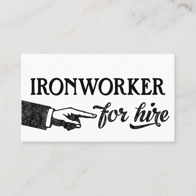 Ironworker Business Cards - Coole Vintage Visitenk Visitenkarte (Vorderseite)
