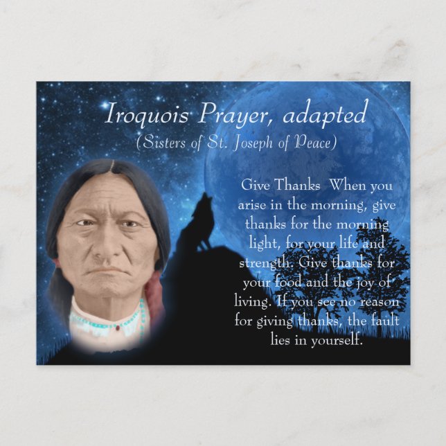 Iroquois Gebet Postkarte (Vorderseite)
