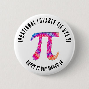 IRRATIONAL GEFÄRBTE KRAWATTE PI Happy Pi Day Button