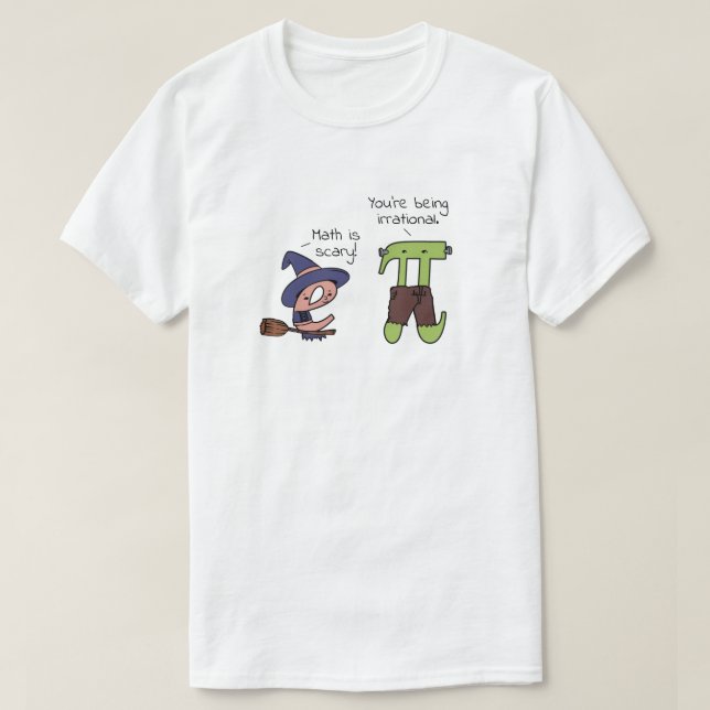 Irrational Numbers Math Halloween Lehrer Pi Geek T-Shirt (Design vorne)