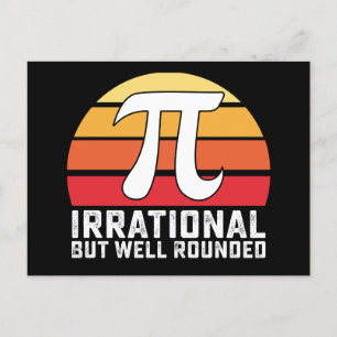Irrationale, aber gut gerundete Pi-Day-Mathematik Postkarte
