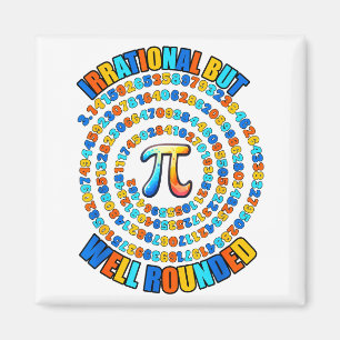 Irrationale, aber gut runde 3,14 Pi-Zahl-Symbol-Ma Magnet