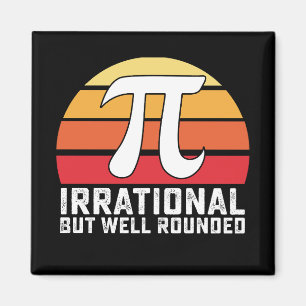 Irrationaler aber wohlgerundeter Pi-Tag-Mathe-Vint Magnet