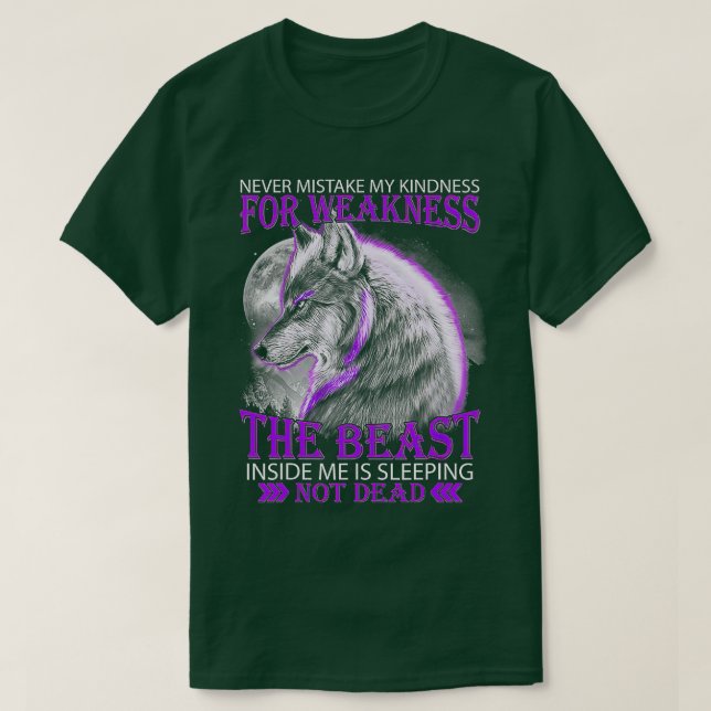 Irre nie meine Güte für Schwäche Wolf  T-Shirt (Design vorne)