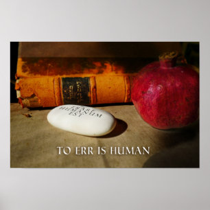 Irren ist menschlich. Errare Humanum Est. Lateinis Poster