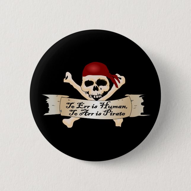 Irren ist menschlich zu Arr ist Pirat Button (Vorderseite)