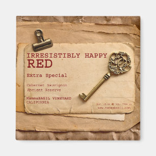 Irrésistiblement Heureux Magnet de vin rouge!