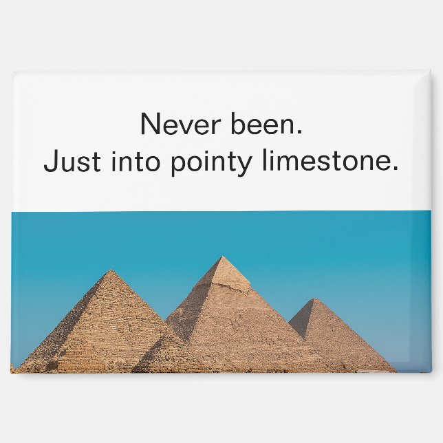 Irreverent Egyptian Pyramids Travel Refrigerator Magnet (Vorderseite)