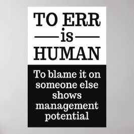 "Irrtum ist menschlich" Poster 2