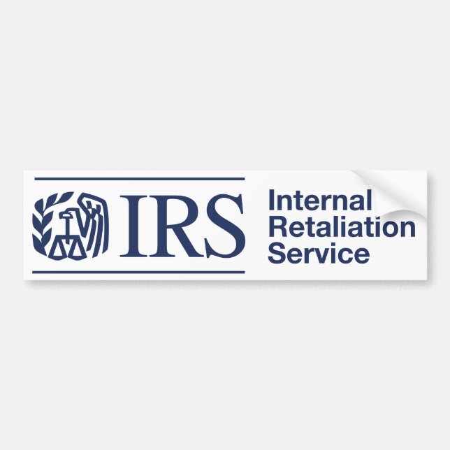 IRS: Interner Vergeltungs-Service Autoaufkleber (Vorne)