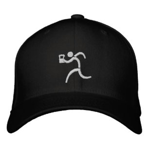 IRunToDrink bestickte schwarze Baseballkappe Kappe