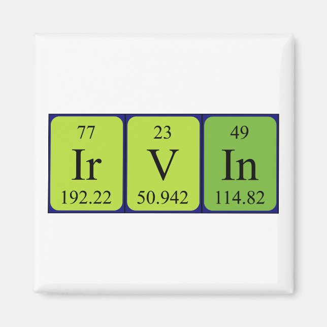Irvin Periodenmagnet Magnet (Vorne)