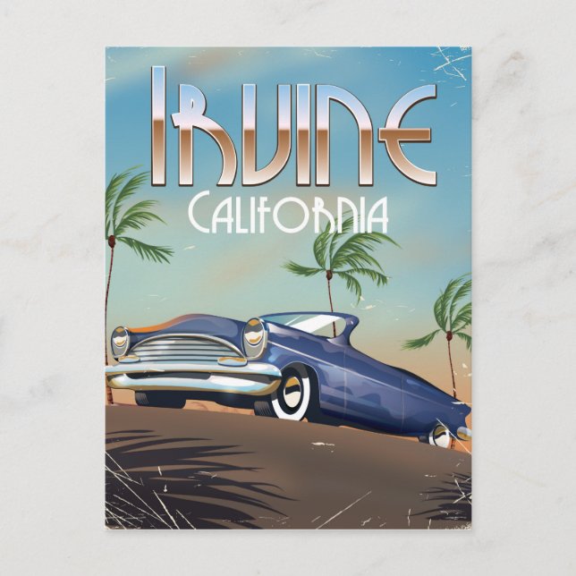 Irvine California Travel Poster Postkarte (Vorderseite)